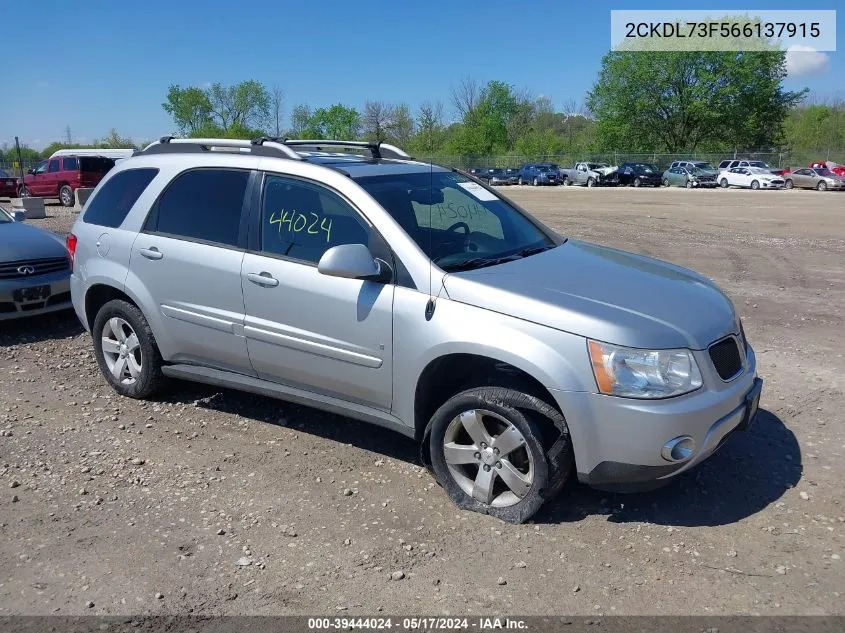 2006 Pontiac Torrent VIN: 2CKDL73F566137915 Lot: 39444024