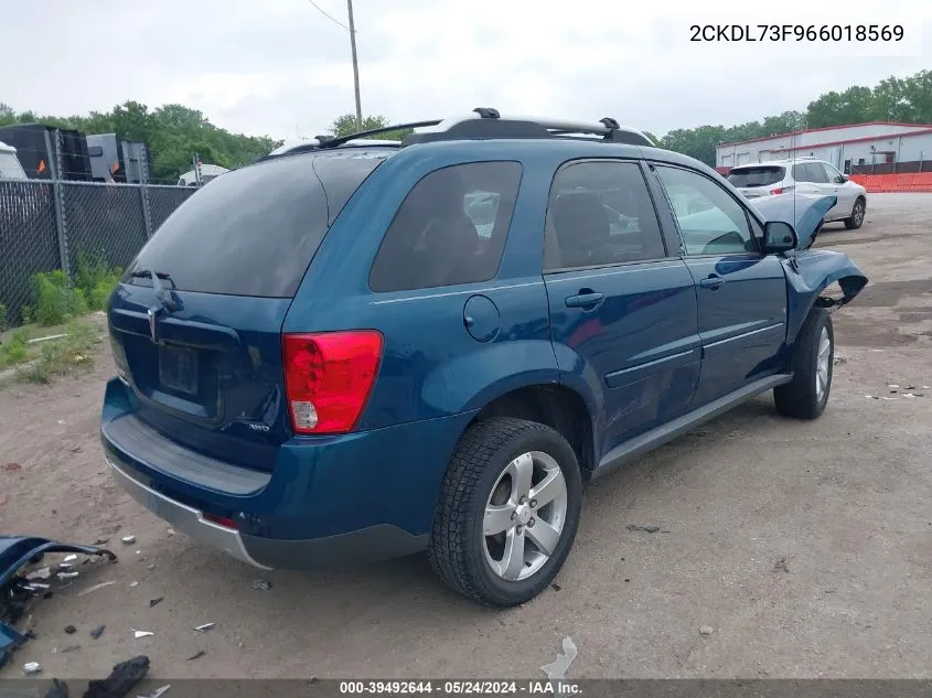 2006 Pontiac Torrent VIN: 2CKDL73F966018569 Lot: 39492644