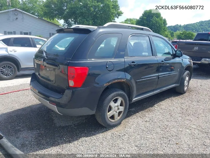 2006 Pontiac Torrent VIN: 2CKDL63F566080772 Lot: 39496816