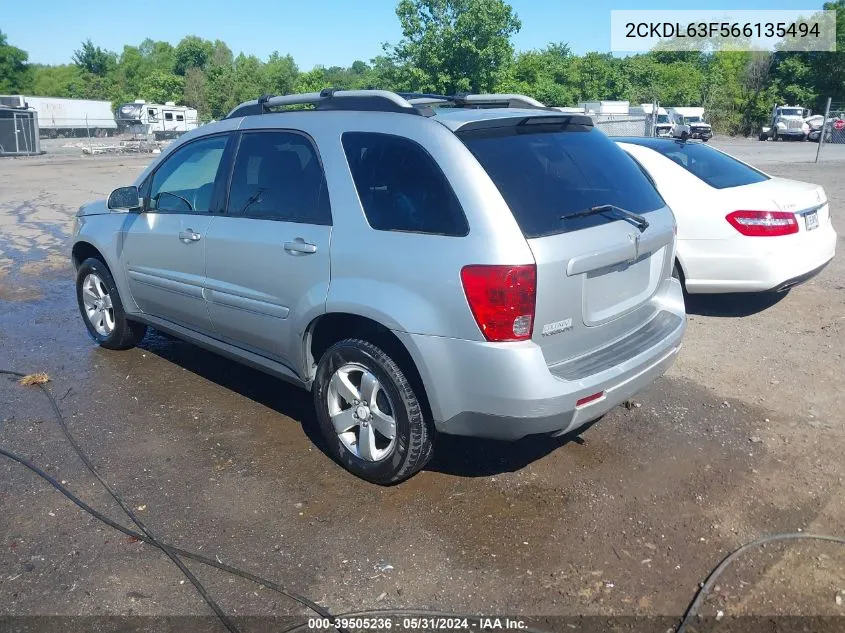 2006 Pontiac Torrent VIN: 2CKDL63F566135494 Lot: 39505236