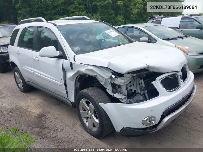 2006 Pontiac Torrent VIN: 2CKDL73F866189684 Lot: 39547674