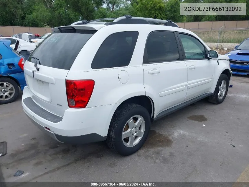 2006 Pontiac Torrent VIN: 2CKDL73F666132092 Lot: 39567384