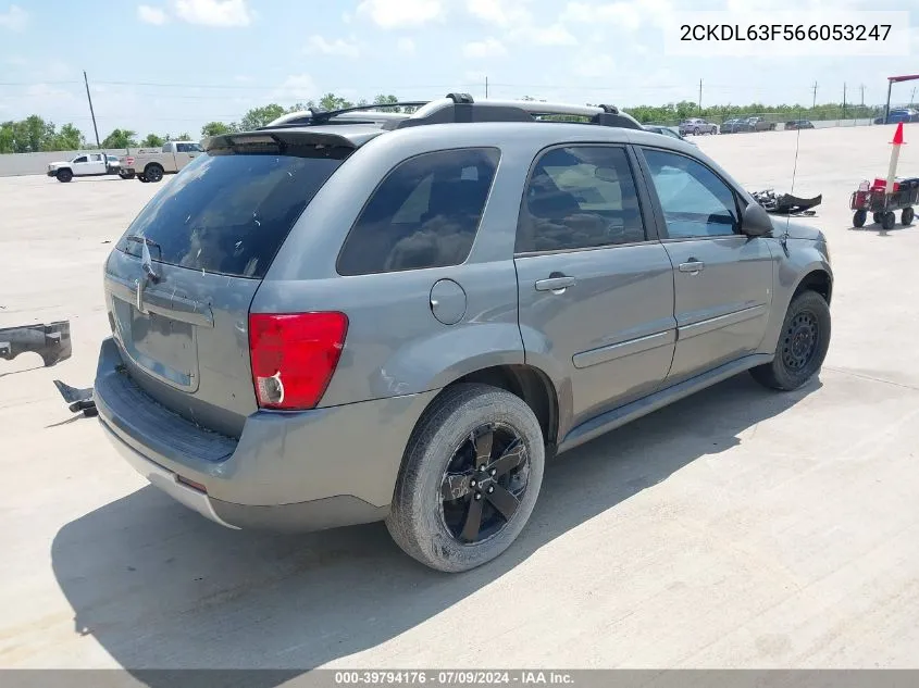 2006 Pontiac Torrent VIN: 2CKDL63F566053247 Lot: 39794176