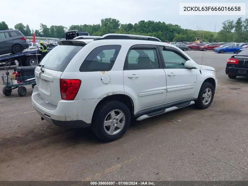 2006 Pontiac Torrent VIN: 2CKDL63F666016658 Lot: 39805897