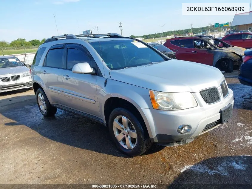 2006 Pontiac Torrent VIN: 2CKDL63F166068909 Lot: 39821605