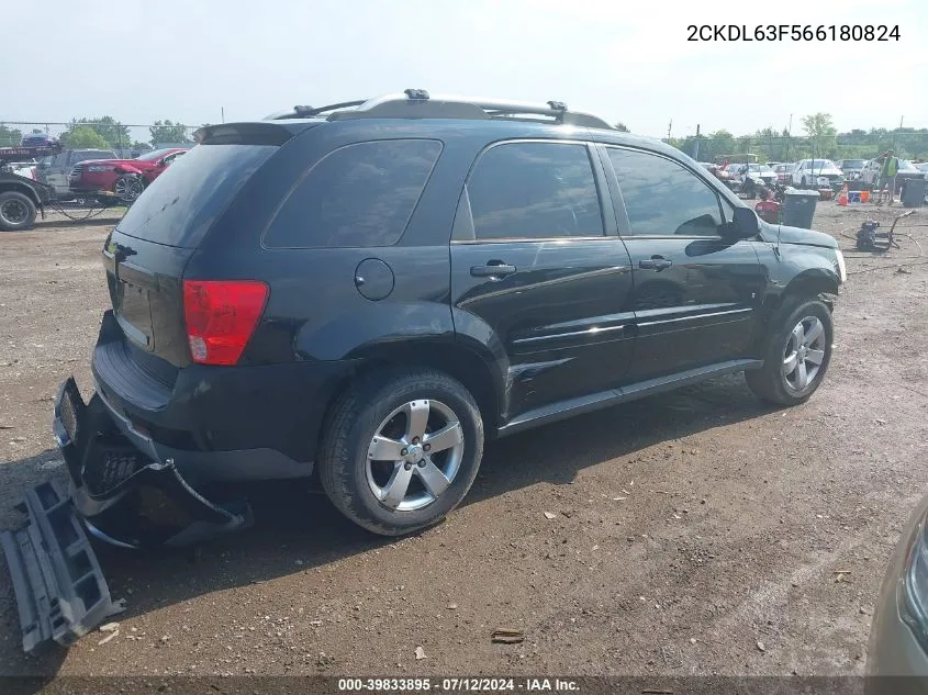 2006 Pontiac Torrent VIN: 2CKDL63F566180824 Lot: 39833895