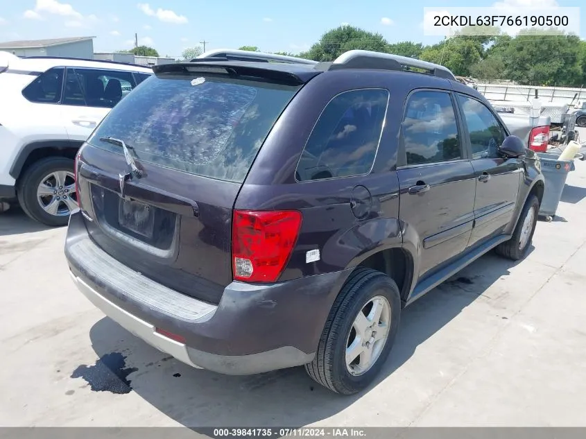 2CKDL63F766190500 2006 Pontiac Torrent