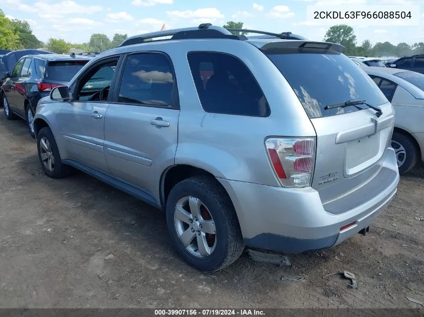 2006 Pontiac Torrent VIN: 2CKDL63F966088504 Lot: 39907156