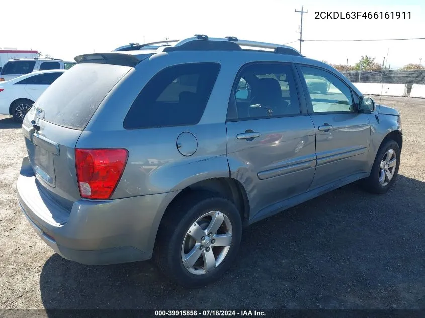 2006 Pontiac Torrent VIN: 2CKDL63F466161911 Lot: 39915856