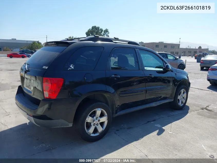 2006 Pontiac Torrent VIN: 2CKDL63F266101819 Lot: 39917027