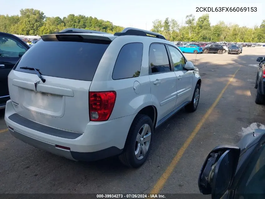 2006 Pontiac Torrent VIN: 2CKDL63FX66069153 Lot: 39934273