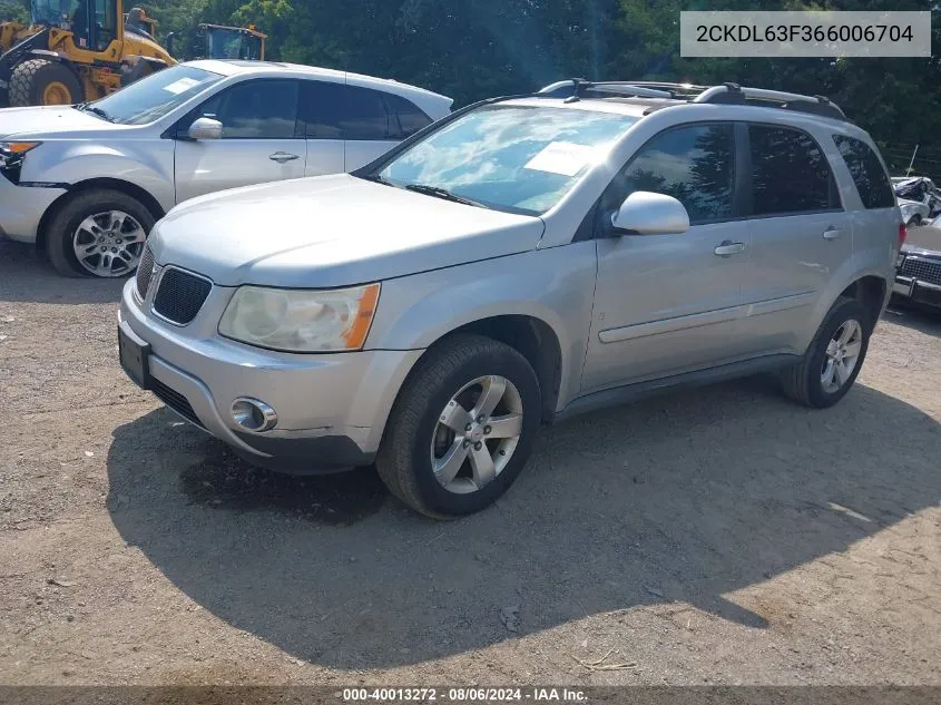 2006 Pontiac Torrent VIN: 2CKDL63F366006704 Lot: 40013272