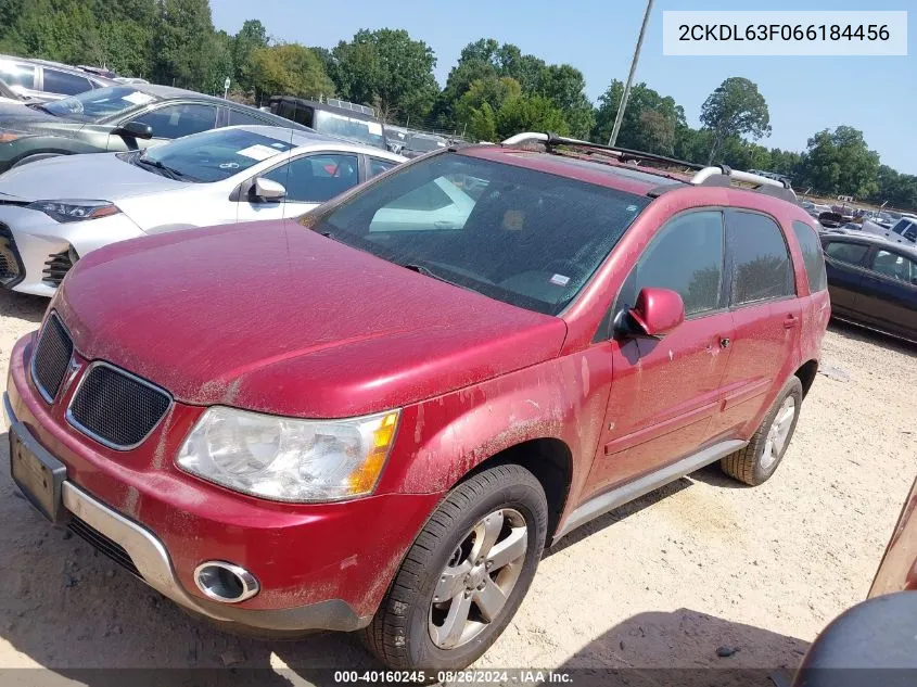 2006 Pontiac Torrent VIN: 2CKDL63F066184456 Lot: 40160245