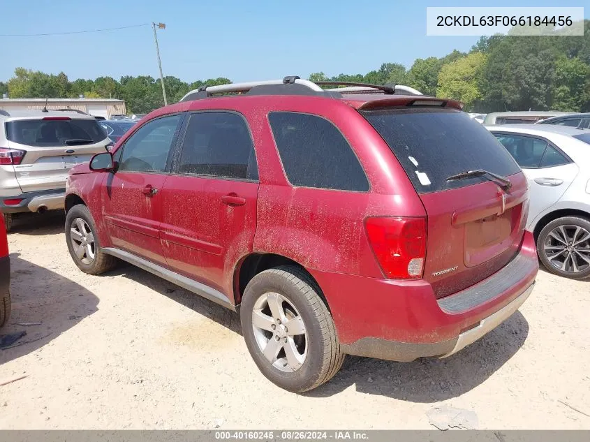 2006 Pontiac Torrent VIN: 2CKDL63F066184456 Lot: 40160245