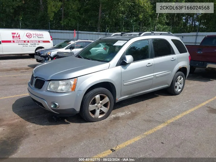 2006 Pontiac Torrent VIN: 2CKDL63F166024568 Lot: 40182770