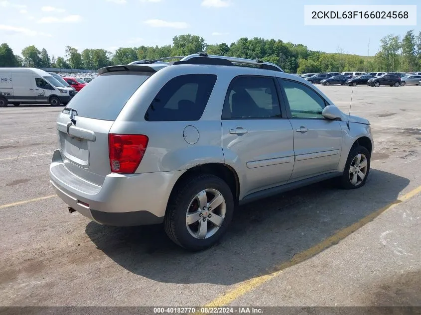 2006 Pontiac Torrent VIN: 2CKDL63F166024568 Lot: 40182770