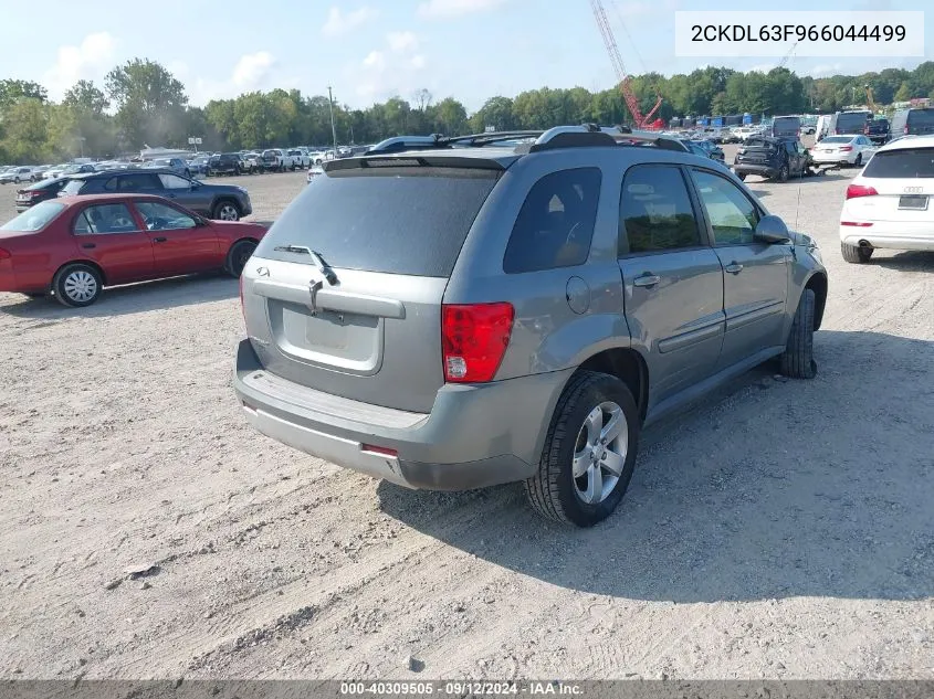 2006 Pontiac Torrent VIN: 2CKDL63F966044499 Lot: 40309505