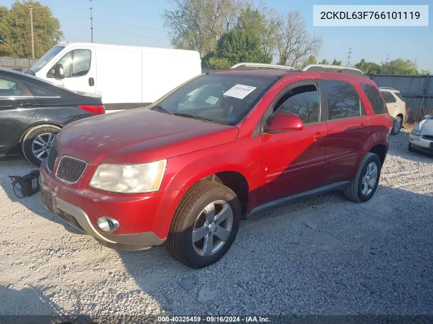 2006 Pontiac Torrent VIN: 2CKDL63F766101119 Lot: 40325459