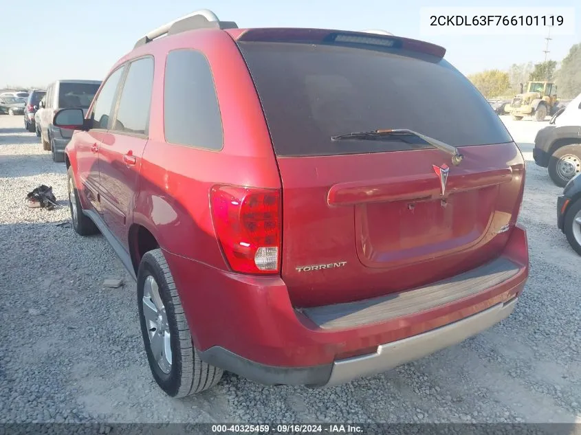 2CKDL63F766101119 2006 Pontiac Torrent