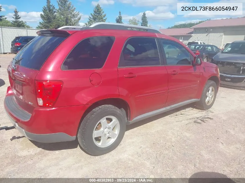 2006 Pontiac Torrent VIN: 2CKDL73F866054947 Lot: 40382983