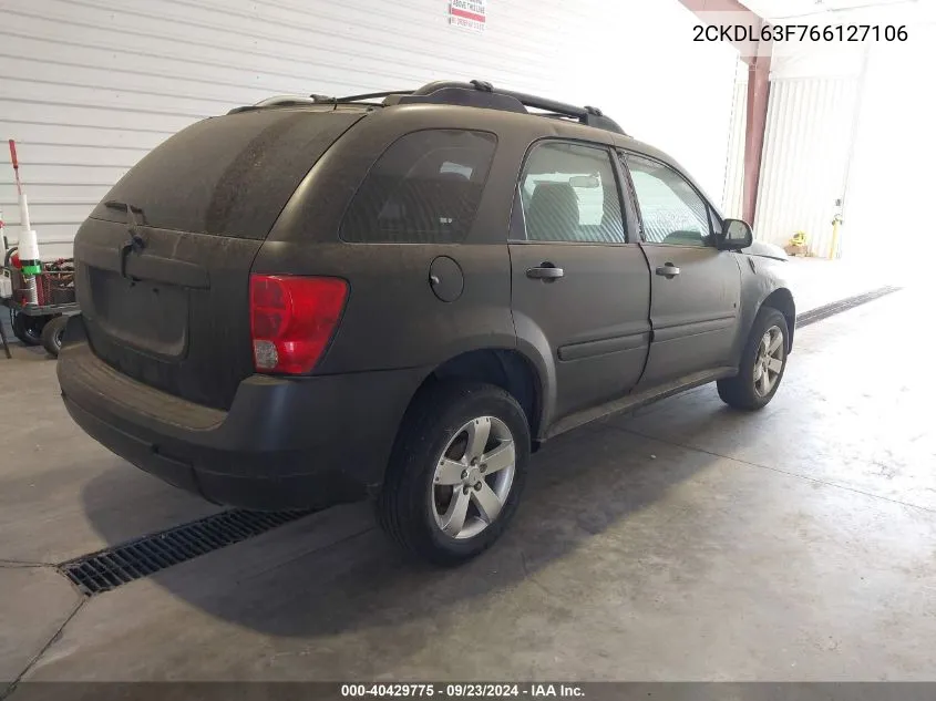 2006 Pontiac Torrent VIN: 2CKDL63F766127106 Lot: 40429775