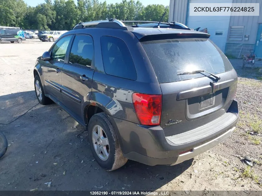 2007 Pontiac Torrent VIN: 2CKDL63F776224825 Lot: 12052190