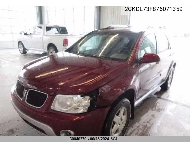 2007 Pontiac Torrent VIN: 2CKDL73F876071359 Lot: 30040370