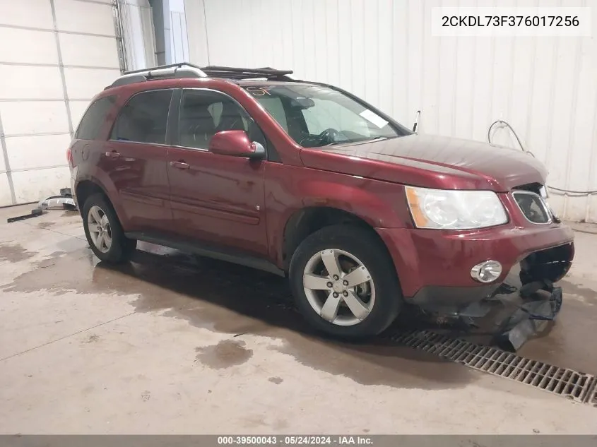 2007 Pontiac Torrent VIN: 2CKDL73F376017256 Lot: 39500043