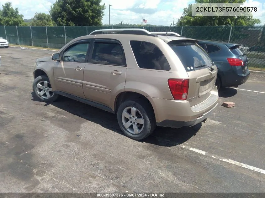 2007 Pontiac Torrent VIN: 2CKDL73F576090578 Lot: 39597376