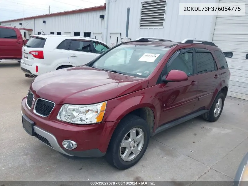 2007 Pontiac Torrent VIN: 2CKDL73F376054775 Lot: 39627378