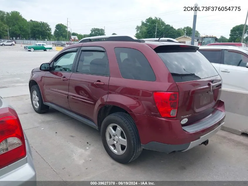 2007 Pontiac Torrent VIN: 2CKDL73F376054775 Lot: 39627378