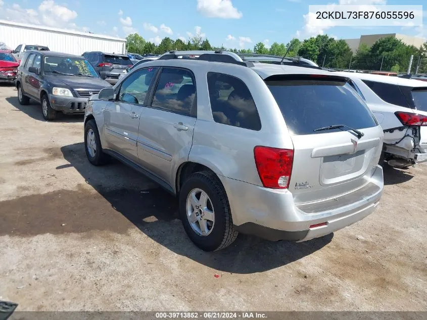 2007 Pontiac Torrent VIN: 2CKDL73F876055596 Lot: 39713852