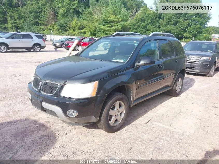 2007 Pontiac Torrent VIN: 2CKDL63F676076117 Lot: 39787734