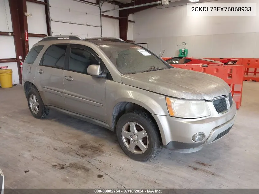 2007 Pontiac Torrent VIN: 2CKDL73FX76068933 Lot: 39882754