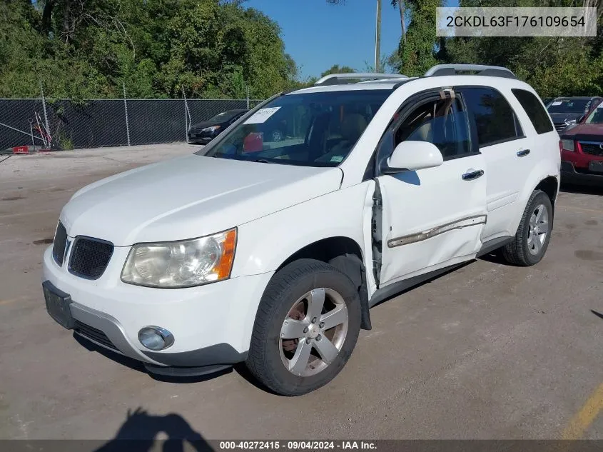 2007 Pontiac Torrent VIN: 2CKDL63F176109654 Lot: 40272415