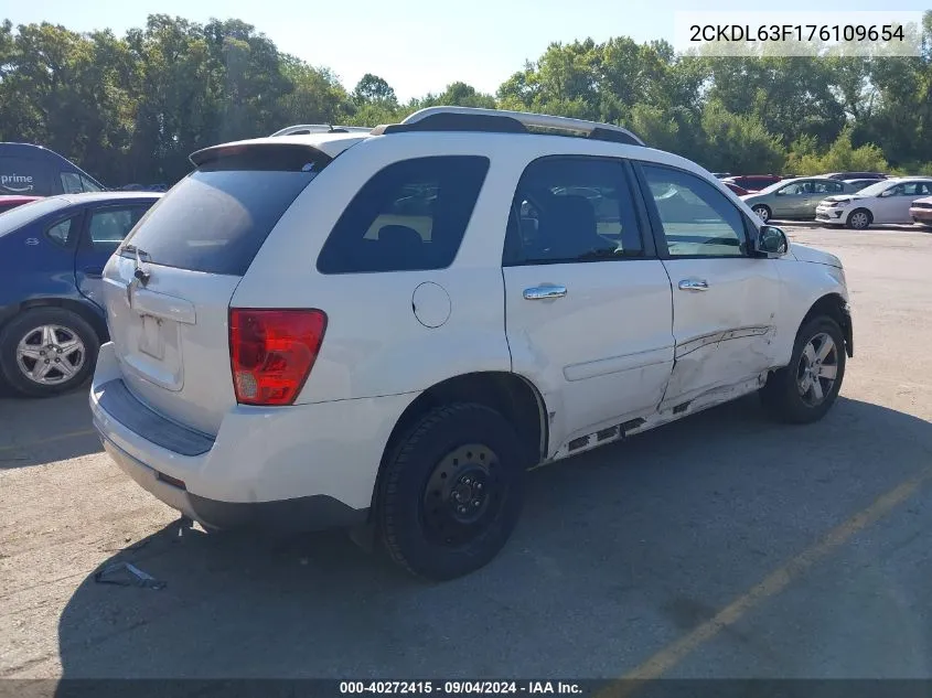 2007 Pontiac Torrent VIN: 2CKDL63F176109654 Lot: 40272415