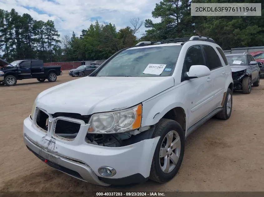 2007 Pontiac Torrent VIN: 2CKDL63F976111944 Lot: 40337283