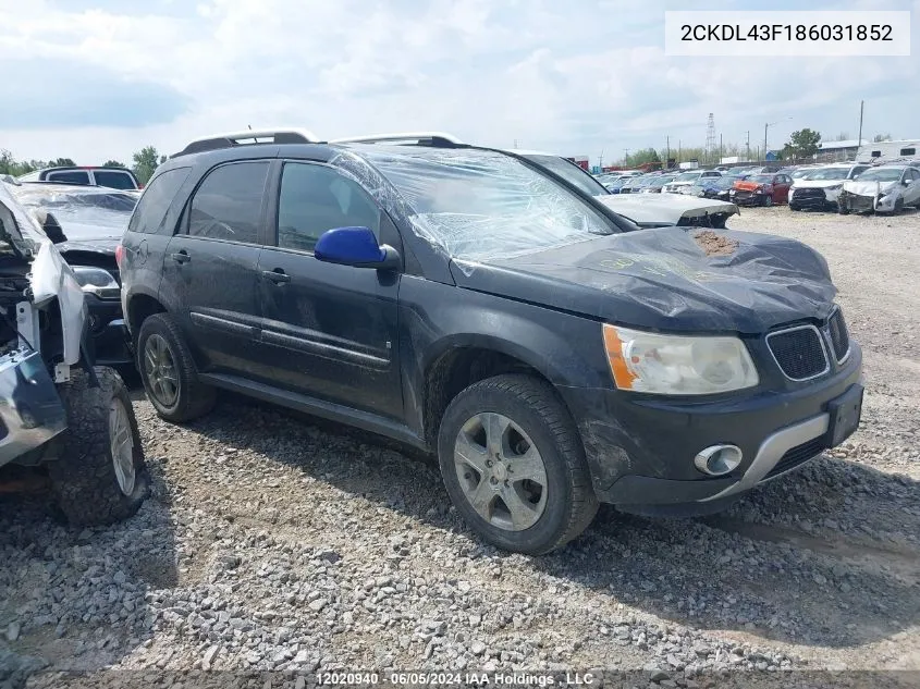 2CKDL43F186031852 2008 Pontiac Torrent