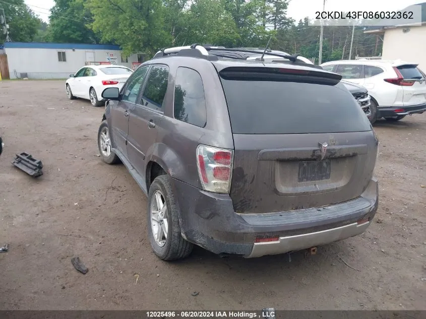 2CKDL43F086032362 2008 Pontiac Torrent