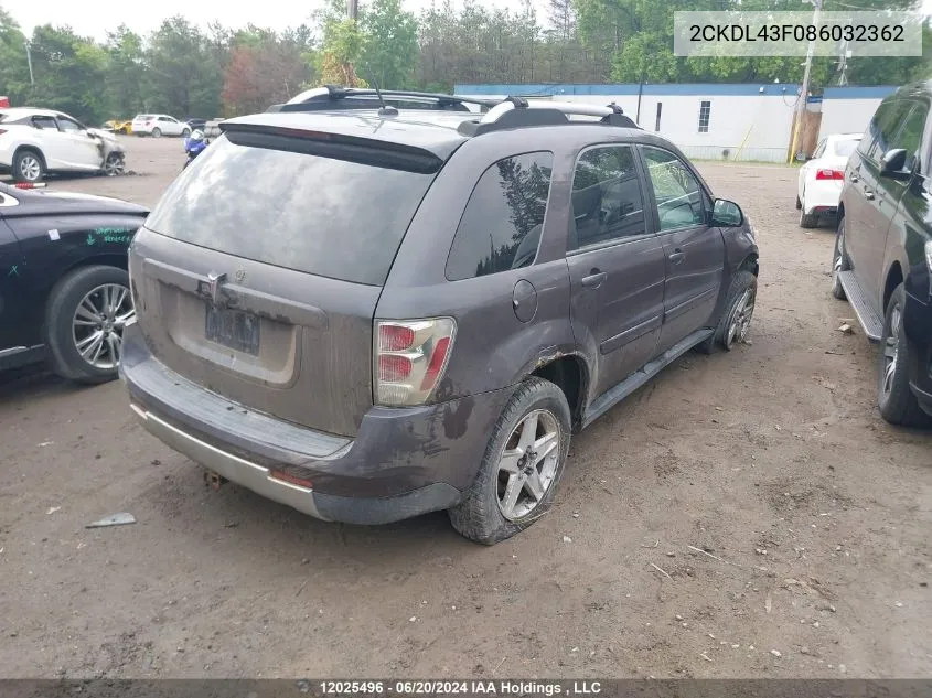 2CKDL43F086032362 2008 Pontiac Torrent