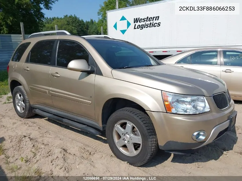 2008 Pontiac Torrent VIN: 2CKDL33F886066253 Lot: 12056698