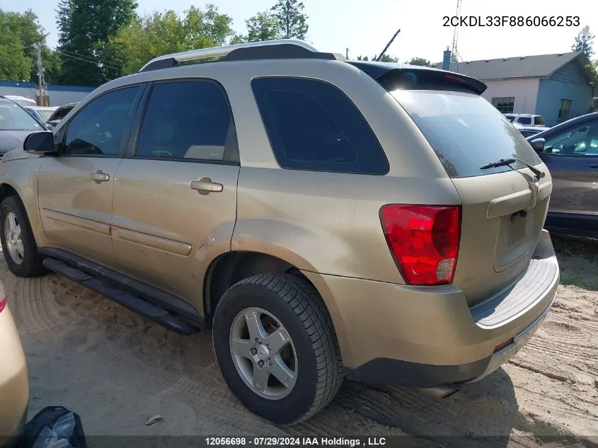 2008 Pontiac Torrent VIN: 2CKDL33F886066253 Lot: 12056698