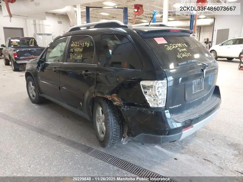 2CKDL33F486073667 2008 Pontiac Torrent Gt