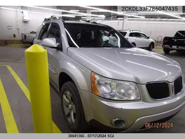 2008 Pontiac Torrent VIN: 2CKDL33F786047435 Lot: 30041366