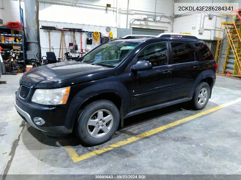 2008 Pontiac Torrent VIN: 2CKDL43F286284341 Lot: 30045643