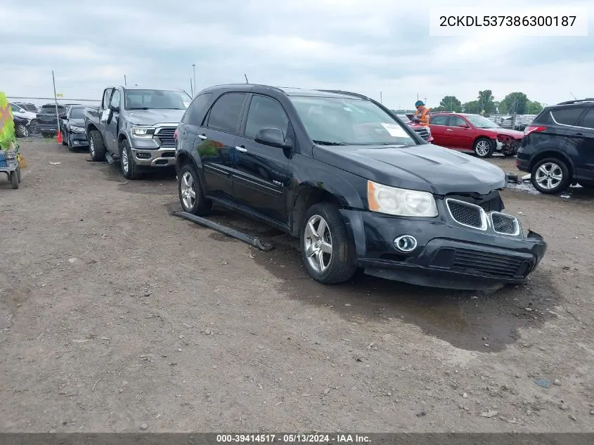 2008 Pontiac Torrent Gxp VIN: 2CKDL537386300187 Lot: 39414517