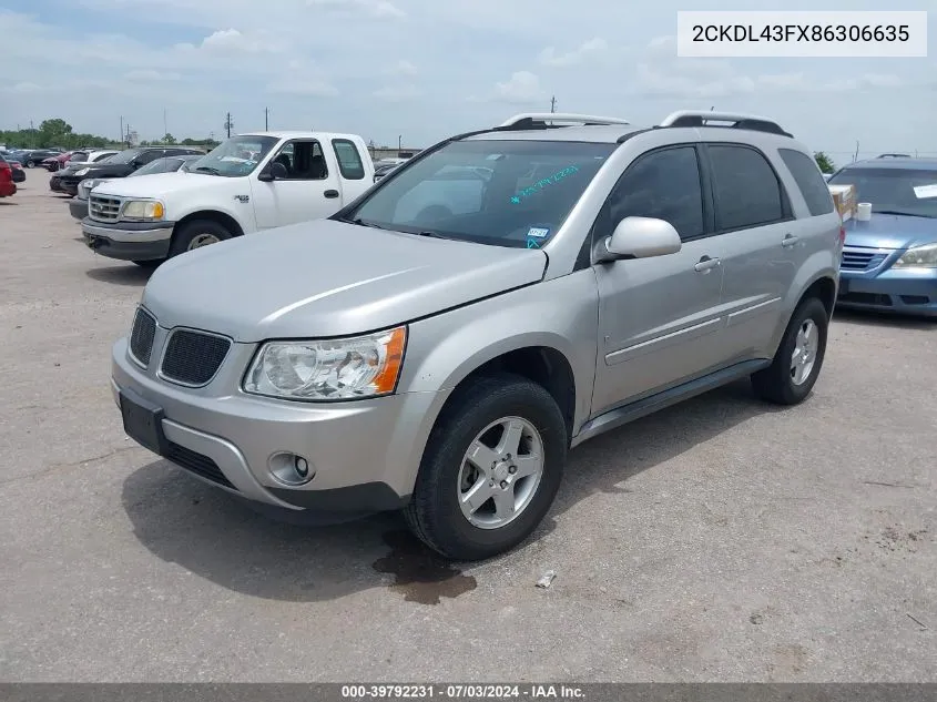 2CKDL43FX86306635 2008 Pontiac Torrent