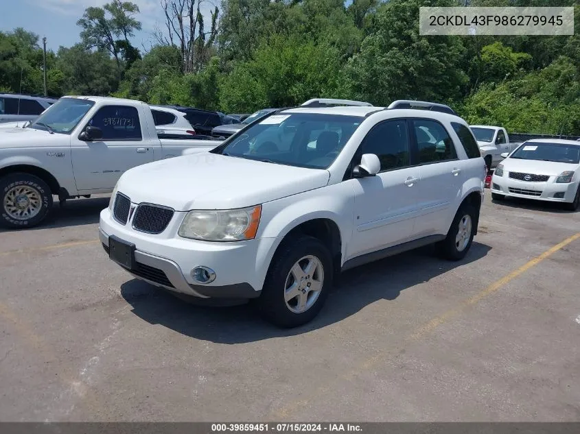 2CKDL43F986279945 2008 Pontiac Torrent