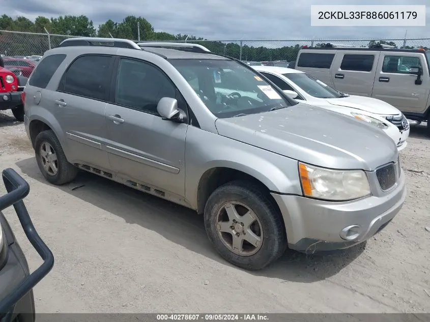 2008 Pontiac Torrent VIN: 2CKDL33F886061179 Lot: 40278607