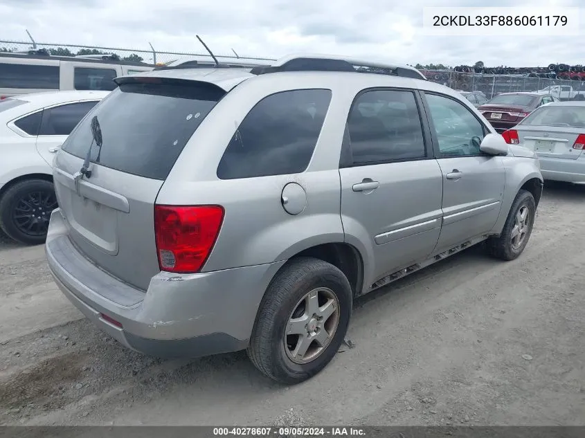 2008 Pontiac Torrent VIN: 2CKDL33F886061179 Lot: 40278607